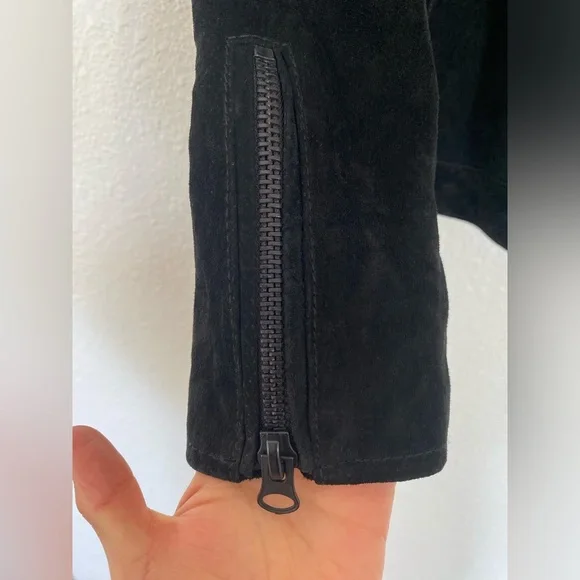 BLANK NYC Men's Black Suede Motorcycle Jacket M - Picture 4 of 9